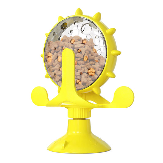 Dog Toys Cat Feeding Interactive Wheel Toys Pet Leaking Food Training Ball Slow Dog Cat Feeder Funny Dog Wheel Interactive Toy